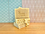 Handmade Honey and Oatmeal Goat Milk Soap: Shrink Wrapped