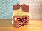 Handmade Rose Geranium Goat Milk Soap: Paper Band