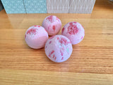 Handmade Rose Quartz Goat Milk Bath Bomb: Shrink Wrapped