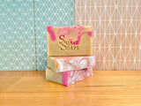 Handmade Passionfruit Rose Goat Milk Soap: Papaer Band