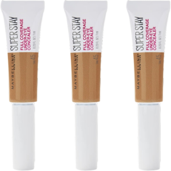 3x Maybelline Super Stay Under Eye Liquid Concealer - Tan 45