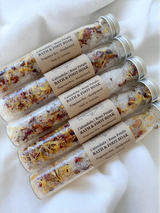 Calendula & Rose Petal Bath salt test tube - Epsom salt
