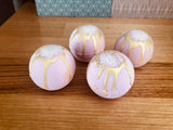 Handmade Rose Gold Goat Milk Bath Bomb: Shrink Wrapped